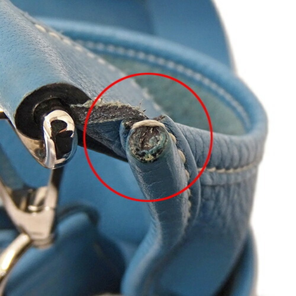 HERMES Women's Shoulder Bag Evelyn 3 PM Taurillon Clemence Blue Jean Light □N... - Picture 11 of 14